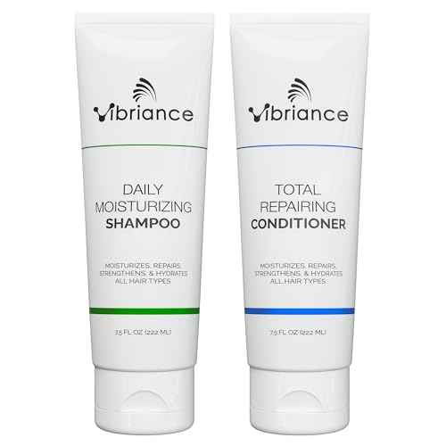 Vibriance Shampoo and Conditioner Set - Strengthening Wash Infused with Biotin for Dry, Damaged, Aging Hair - Deeply Hydrating, Moisturizing