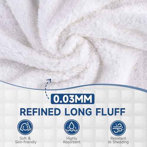 Coral Velvet Washcloths Bulk -240 Pack, Highly Absorbent and Soft White Face Towels, Multi-Purpose Washcloths and Hand Towels for Bathroom, Hotel, Spa and Gym, 12 x 12 inches