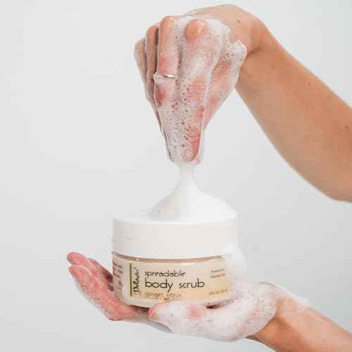 Deluvia Moisturizing Body Scrub with Ginger Citrus Essential Oils &; Dead Sea Minerals, 2-Pack