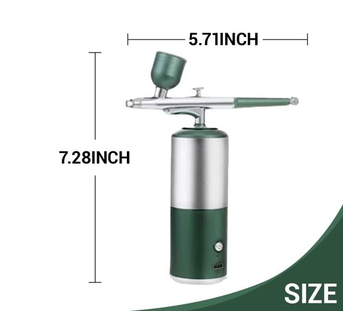 Oxygen Facial Machine,Facial Steamer Home Facial Spa with Rechargeable and Portable High Pressure,Oxygen Sprayer for Skin Rejuvenation,Green