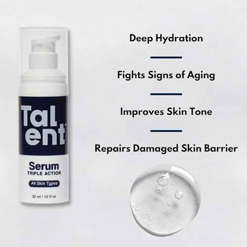 Talent Complete Skincare Set for Men ? 90 Day Supply, Korean Skincare, EWG Verified, Fragrance-Free Cleanser, Exfoliator, Serum & Moisturizer, Full Routine Kit