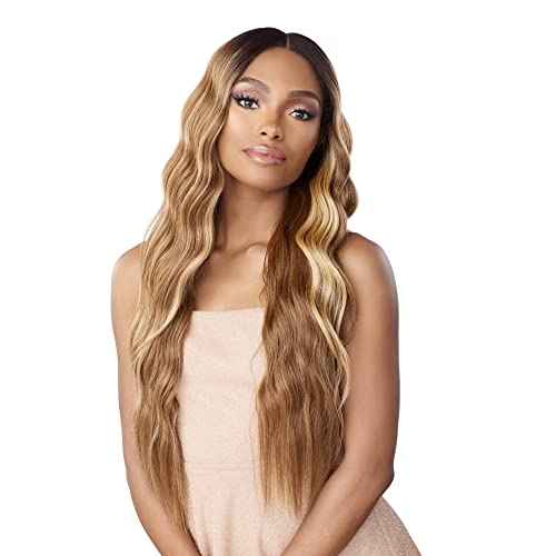 Sensationnel Butta Lace Wigs - Unit 29 Extra Wide 5 Inch Deep Parting Synthetic Preplucked Hairline Glueless Lacefront (FLAMBOYAGEBLONDE)