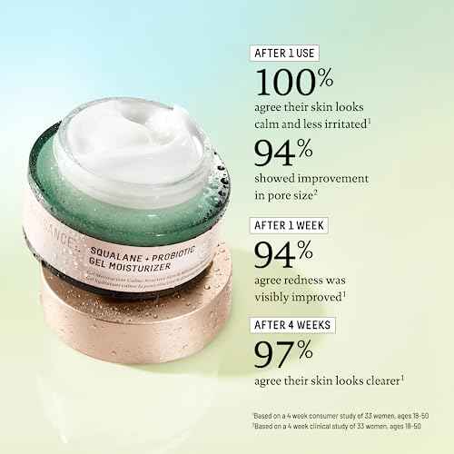Biossance Squalane + Probiotic Balancing Face Gel Moisturizer - Advanced Formula for Oily & Acne-Prone Skin, Encapsulated Probiotics, Reduces Redness & Excess Oil, Soothes Sensitive Skin - 1.69 oz