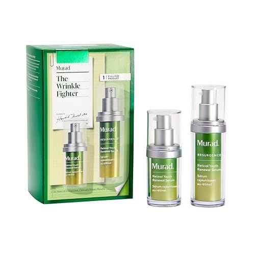 Murad The Wrinkle Fighter ? 2?Piece ($141 Value) - Retinol Youth Renewal Kit (Full + Travel Size) ? Tri?Active Retinol, Swertia & Hyaluronic Acid ? Fast?Acting Anti?Aging Serum ? Firms & Smooths Skin