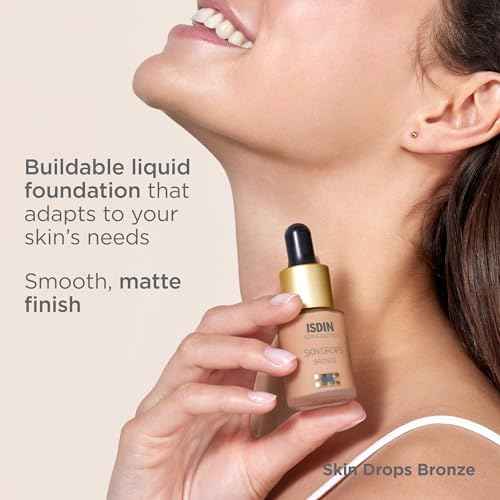 ISDIN Skin Drops, Face and Body Makeup Lightweight and High Coverage Foundation