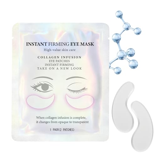 Under Eye Patches, Instant Firm Eye Patches Temporary, Collagen Peptide Firming Eye Mask for Under Eye Bags and Wrinkles Filler Improve Wrinkles Dark Circles Fine Lines for Women Men, 10 pair