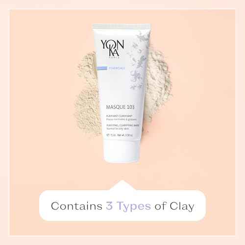 Yonka Masque 103 | Clay Face Mask | Clarify Skin and Tighten Pores with Botanical Extracts and Triple Clay Blend | Oily and Acne Prone Skin | Paraben-Free | 3.30 oz