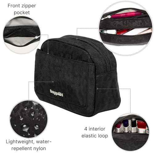 Baggallini Women's Pocket Cosmetic - Lightweight Bag - Travel Essentials Makeup Organizer Small