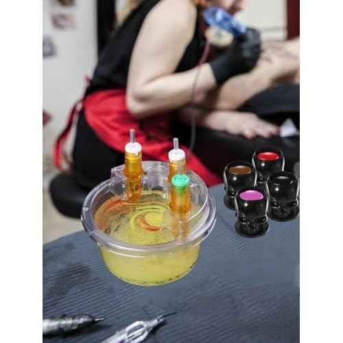 20PCS Disposable Tattoo Cartridge Cup Holder Plastic Tattoo Cartridge Tray For Tattoo Inks Needle Holder Placement Rack Disposable Plastic Cup Working Cup Cleaning Cup