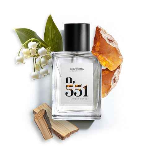 Noteworthy n,551 Amber Sunset Eau De Parfum ? Lily of the Valley, Amber, Sandalwood | Sophisticated, Warm Fragrance for Any Occasion | Long-lasting Unisex Perfume for Women & Men (50ml)