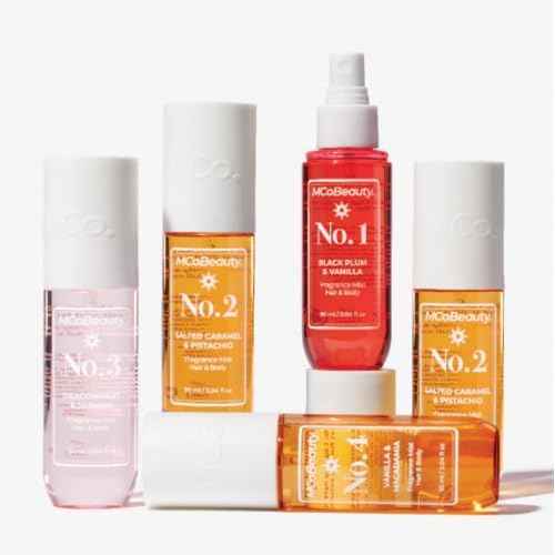 MCoBeauty - Fragrance Mist No.1 - Light Body Mist and Hair Perfume with Plum, Vanilla and Musk - Gifts for Women, Feminine Spray, Self Care Gifts for Women - 90ml Bottle