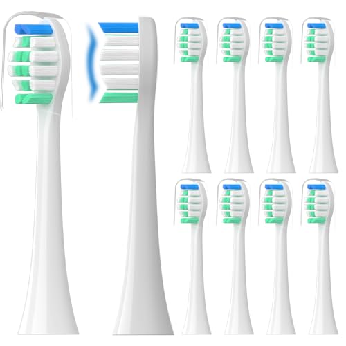 Replacement Toothbrush Heads Compatible with Philips Sonicare£º10 Pack Soft Replacement Electric Brush Head for 4100 5100 6100 HX9023/65 W Optimal Plaque Control Snap-on System