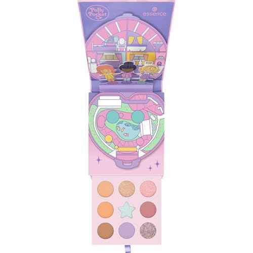 essence | Polly Pocket¢â Eyeshadow Palette | 9 Pigmented Matte & Shimmer Shades | Playful Pop-Up Design | (01 | Take Me To Pollyville!)