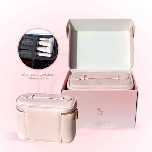 Air Glow Makeup Bag, Cosmetic Travel Case with Zipper Closure