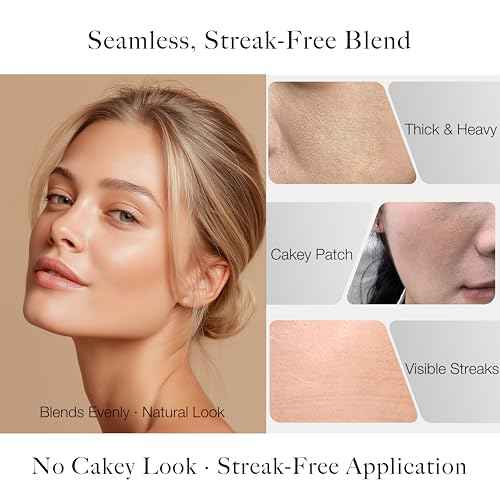 JoMay Flat Top Kabuki Foundation Brush for Liquid Makeup ? Vegan Makeup Brush for Liquid, Cream & Powder ? Dense, Soft Bristles for Flawless, Streak-Free Finish ? Black