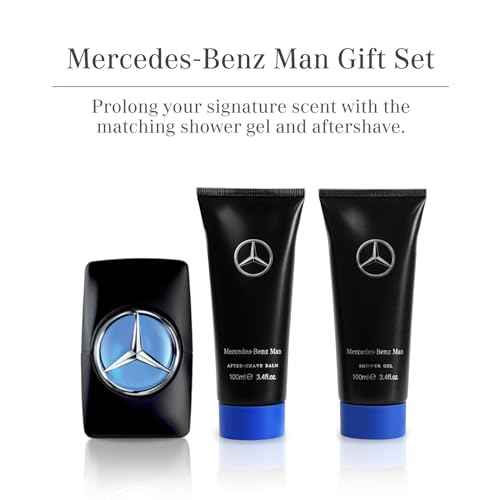 Mercedes Benz Man - Elegant Fragrance Set With Sensual, Floral, Woody Notes - Mesmerize The Senses With Original Luxury Men¡¯s Fragrance Gift Set - Endless Day Through Night Scent Payoff - 3 Pc