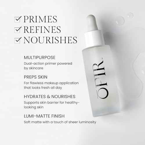 OFIR Barrier Drops Hydrating Primer Serum for Women | Brightening Vitamin C Face Serum with Lumi Vegan Texture | Lightweight Skin Enhancer for Daily Glow | Daily Base Primer | 1 FL OZ Bottle