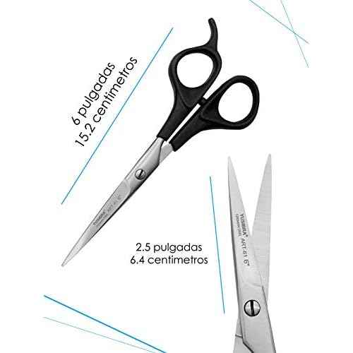 Professional Hair Cutting Scissors, Compact, Black, Stainless Steel