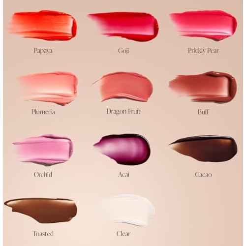 Saltair Hydrating Lip Oil Balm, Clear and Tinted Lip Gloss, Essentials Shades 5-Pack. Moisturizing Vegan Conditioning for Dry Cracked Lips with Glossy High-Shine Finish. Coconut Vanilla Flavor