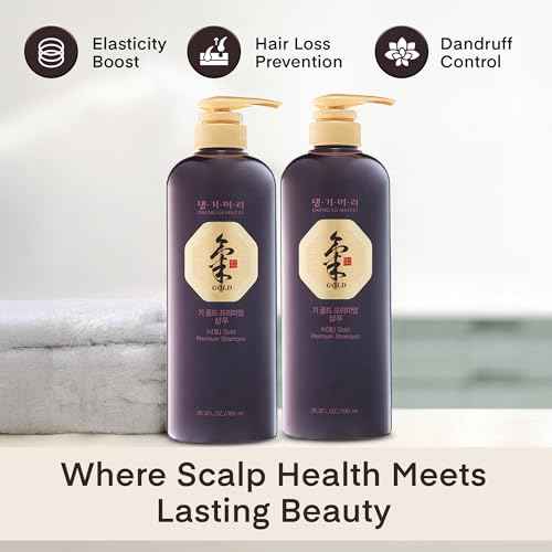 Daeng Gi Meo Ri - Ki Gold Premium Shampoo 2 Set, Promotes Elastic Hair, Prevents Hair Loss, Eliminates Dandruff, 780ml