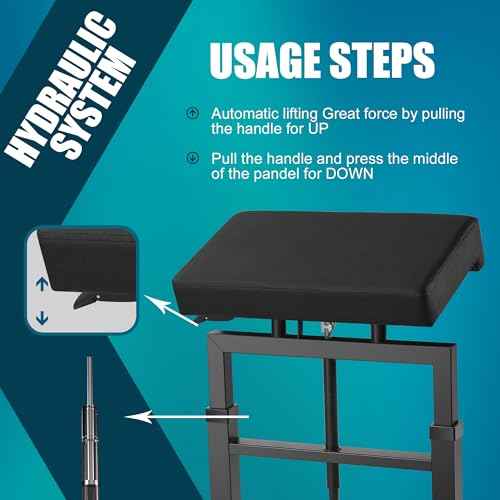 POARMEEY Large Tattoo Armrest Stand, Adjustable Height by Hydraulic Technology Tattoo Arm Rest
