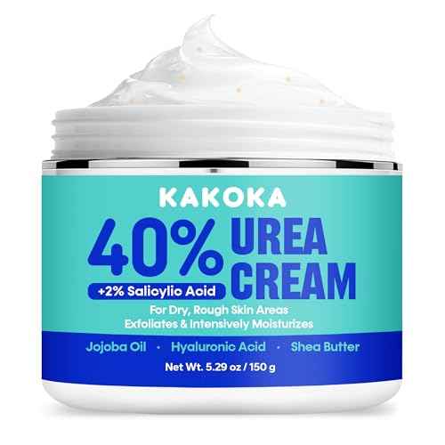 Urea Cream (5.29 Oz), Urea Cream 40 Percent with 2% Salicylic Acid, Foot Cream for Dry Cracked Heels and Feet, for Exfoliation, Skin Barrier Repair & Intensive Hydration