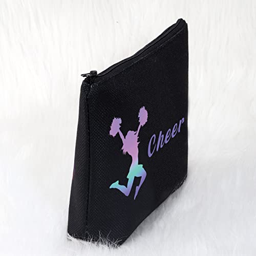 CMNIM Cheer Gifts Cosmetic Bag Cheerleading Gifts Cheerleaders Makeup Bags Cheer Girl Love Cheer Gifts (Cheer Gifts Black)