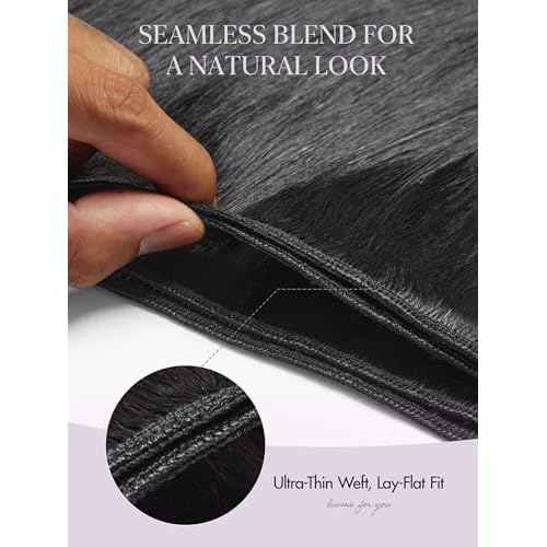 LUVME Human Hair Bundles 16 inch Straight Bundles Human Hair Extensions, 100% Brazilian Virgin Human Hair 1 Bundle, Unprocessed Double Weft 15A Grade, Soft & Full Natural Look for Black Women