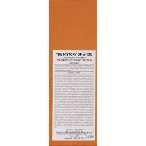 The History of Whoo Cheongidan Radiant Rejuvenating Emulsion | Nutritive Lotion for Long-lasting Hydration, Optimal Moisture & Healthy Skin