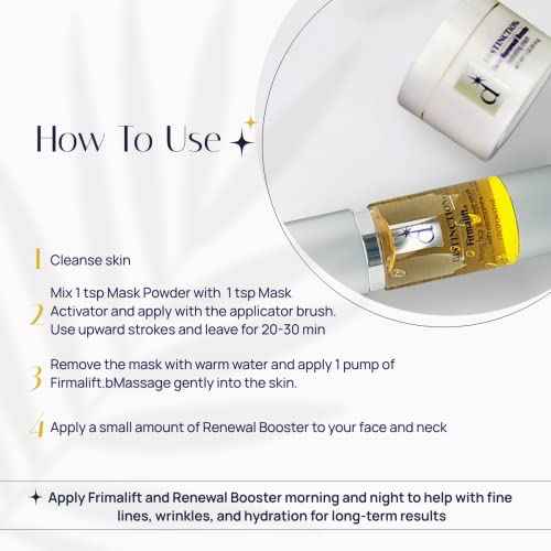 Distinction Non Surgical Face Lift Kit | Lifts, Tightens, Tones | Includes Firmalift Face and Eye Serum, Mask Powder, Mask Activator, and Brush