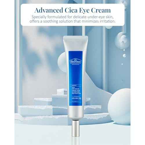 DR. BELMEUR Advanced CICA Eye Cream (0.9fl oz) - Gentle Eye Care for Delicate Skin. Korean Skin Care by LG Beauty. Ceramide, Centella Asiatica, Pro-Retinol.