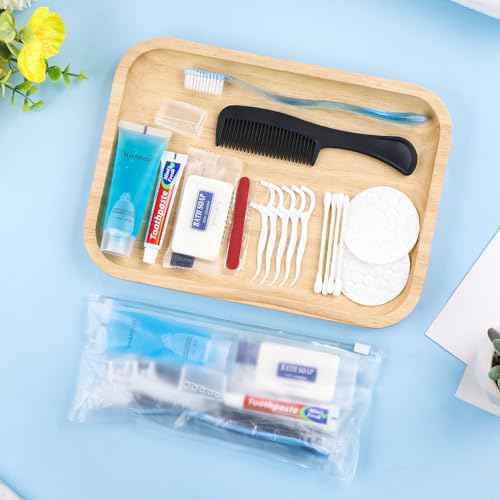 Basic Toiletry Kits, Individually Packed, Personal Hygiene Kit Bulk Homeless Care Package Supplies Travel Size Toiletry Kit for Men Women Charity Reusable Toiletry Bag (Pack of 10)