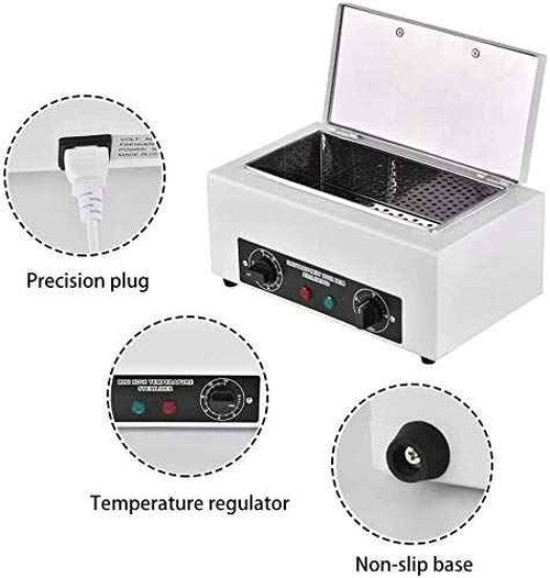 300W Heat Sterilizer NV-210 w/Timer Disinfection Box Manicure Pedicure SPA Salon Equipment for Sundry Beauty Hair Nail Metal Tools