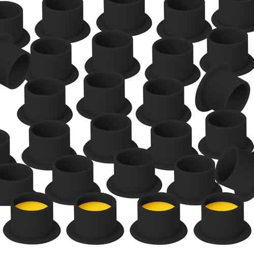 KVM 200pcs Tattoo Ink Cup Blue Disposable Silicone Tattoo Pigment Cup Eyebrow Eyeliner Lip Color Pigment Cup Tattoo Pigment Holder (Black)