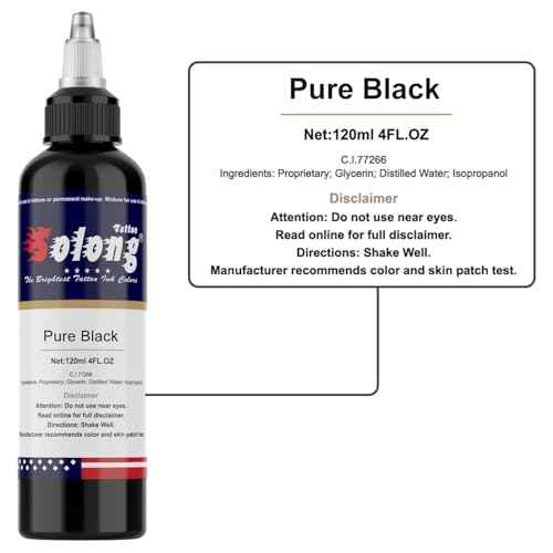 Tattoo Ink Black Tattoo Ink 3.4oz(100ml) Black Ink Tattoo for Shading and Lining Smooth Consistent Pigment Professional Tattoo Inks