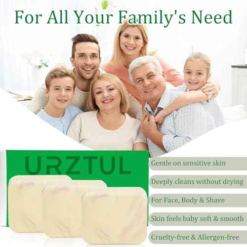 3 PCS Zinc Pyrithione Soap Bars, Gentle Exfoliating Cleansing Bath Bar for Body & Face Skin Care