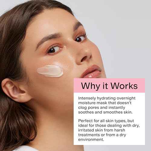CLEARSTEM HYDRABERRY Hydrating Face Mask for Women - Night Mask for Sleeping for Women with Ceramides, Arnica & Magnesium PCA - Overnight Mask for Evening Hydration to Nourish & Protect Skin Barrier
