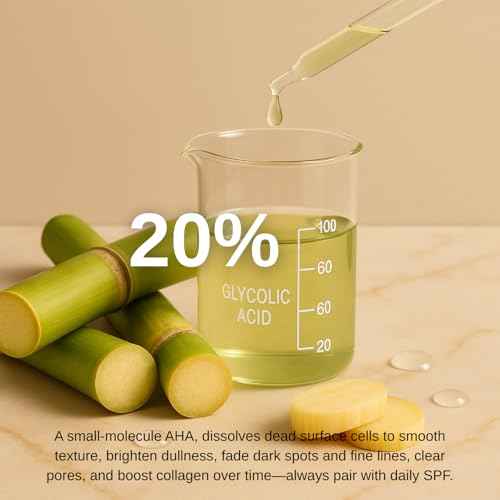 gymsegb? Thick as Thieves Glycolic + Lactic Peel 20%/10% AHA with 3% Hyaluronic ? Professional Resurfacing Exfoliant for Texture, Pores & Dark Spots, Fragrance-Free, Sensitive-Skin Aligned (50ml)