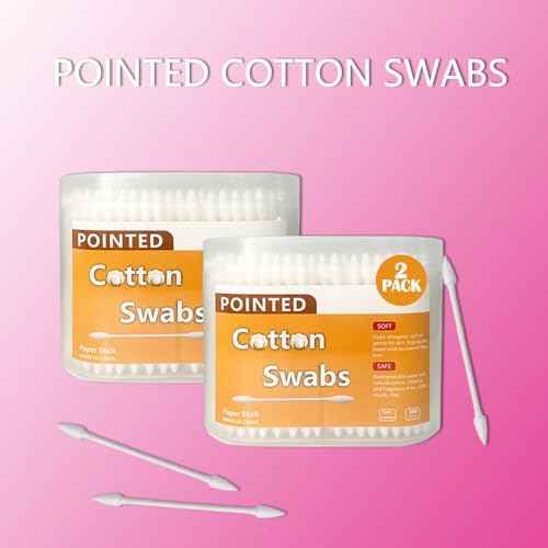 600PCS Precision Tips Cotton Swabs,Pointed Tips Makeup Tools, Household Cleaning, Beauty Tools & Personal Care