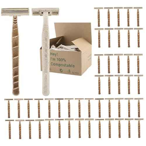 Disposable Razors Bulk for Men & Women ? Twin Blade Unisex Shavers ? Eco-Friendly, Biodegradable, Non-Toxic, Made from Recycled Wheat Straw 200 Count (Pack of 4)