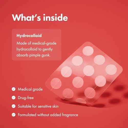 Mighty Patch Original Patch from Hero Cosmetics - #1 Hydrocolloid Acne Pimple Patches for Face, Shrinking Zits & Whiteheads in 1 Use, Nighttime Spot Pimple Stickers for Face, 75 Count
