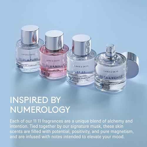 Lake & Skye 11 11 Eau de Parfum Travel Spray, Long Lasting Fragrance, 0.5 fl oz (15 ml) - Skin Musk, Clean, Vegan, Paraben-Free, Cruelty-Free