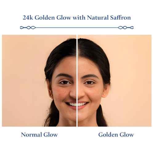 Blue Nectar 24K Gold Serum with Pure Kumkumadi Oil for Face | Ayurvedic Collagen Face Serum for Skin Tightening & Natural Radiance (24 Herbs, 0.33Fl Oz)