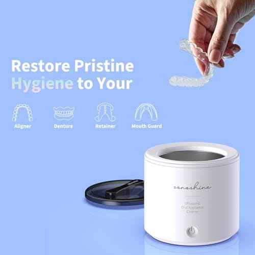 Ultrasonic Retainer Cleaner ? Auto-Adjust 39-48kHz Sonic Retainer Cleaner Machine for Aligner, NightGuard, Mouth Guard, Denture & More | Easy & Quiet