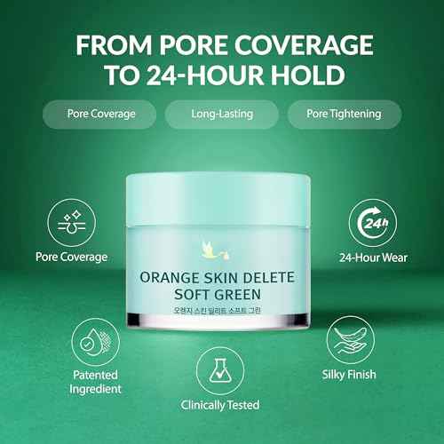 Orange Skin Delete Soft Green Pore Primer Korean Makeup 30g 1.06 oz