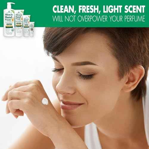 Miracle Hand Repair Cream for Dry Cracked Hands (8 oz & 1 oz) Best Healing Hand Cream with 60% Aloe Vera - Non-Greasy Moisturizer for Working Hands - Fast Absorbing Lotion for Extremely Dry Skin