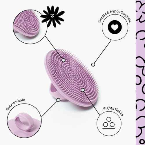 Boie USA Face Scrubber - Handheld Facial Tool, Deep Cleansing Exfoliating Facial Brush. Fights Acne with Gentle, Silicone-Like Bristles, Long Lasting, & Hypoallergenic (Thistle)