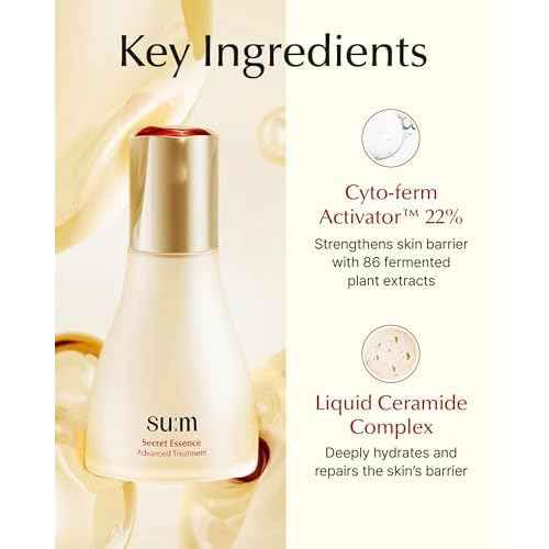 SU:M Secret Essence Advanced Treatment Special Set (1.52 fl oz) (5-piece set) - Korean skin care, Skin Barrier Repair Hydrating Serum gift set, sets & kits
