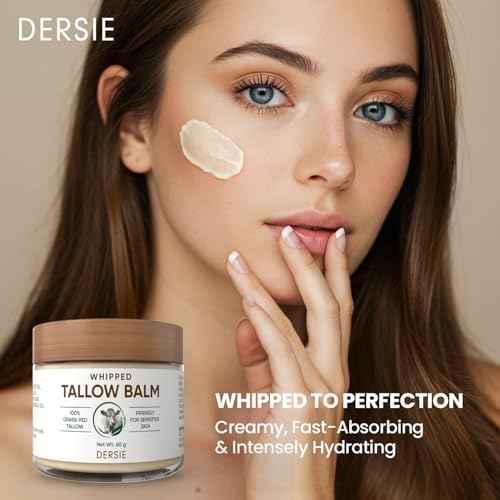 Tallow Sunscreen & Tallow Balm Set: 100% Grass-Fed Beef Tallow Sunscreen Balm with Zinc Oxide + Whipped Tallow Moisturizer ? Daily Sun Protection & Deep Hydration for Sensitive Skin, Face & Body