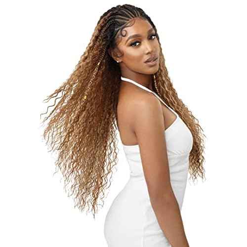 Outre 13x4 Hand Tied Lace Frontal Wig - STITCH BRAID RIPPLE WAVE 30" (1B)